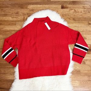 REVOLVE Sanctuary Red Speedway Striped Sweater